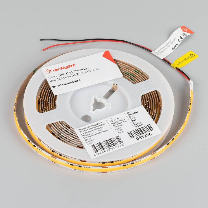 Лента светодиодная arlight cob-x560-10mm 051296