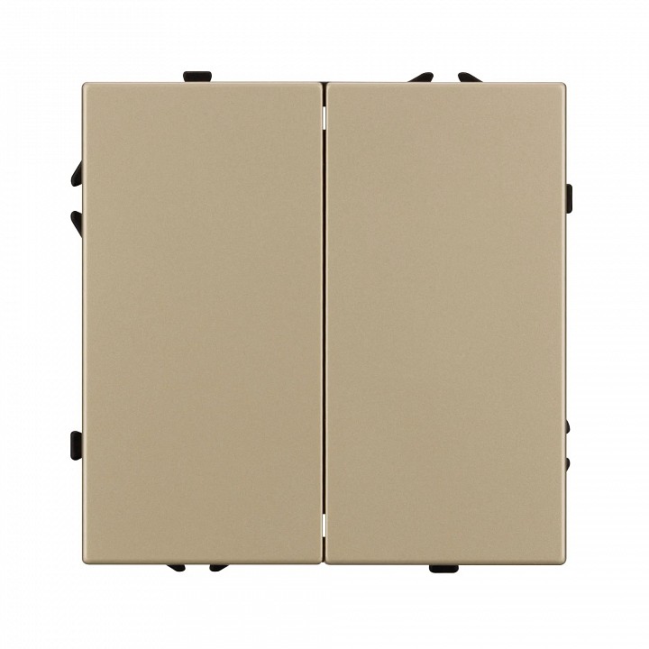 Выключатель проходной двухклавишный без рамки arlight swt 054256