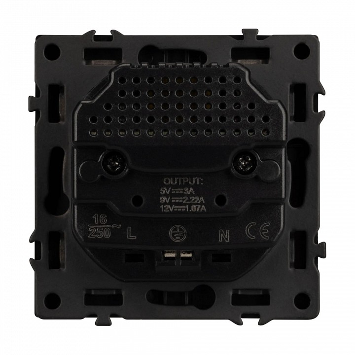 Розетка с заземлением и 2хusb type a, Без рамки arlight sct 054287