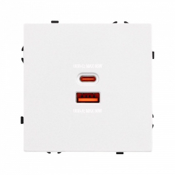 Розетка 2хusb type a и c без рамки arlight sct 054316