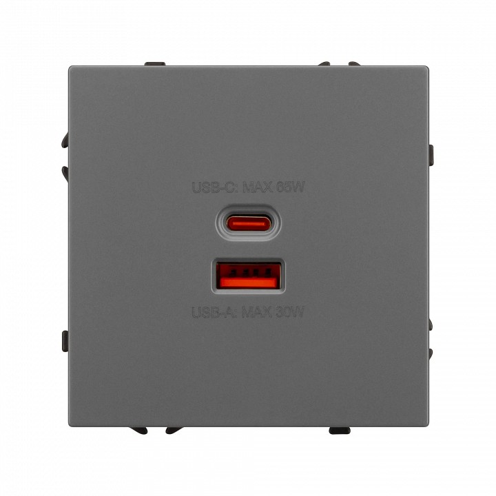 Розетка 2хusb type a и c без рамки arlight sct 054319