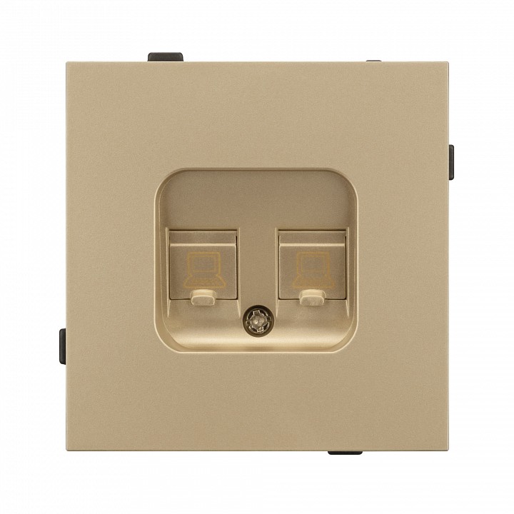 Розетка двойная ethernet rj-45 и со шторками, Без рамки arlight sct-tendo 054596