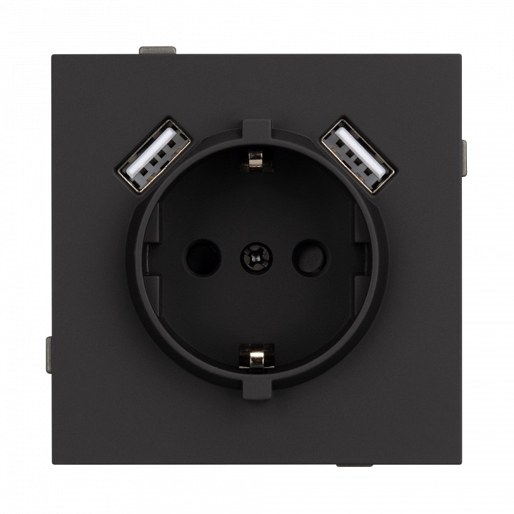 Розетка с заземлением и 2хusb type a, Без рамки arlight sct-tendo 054603