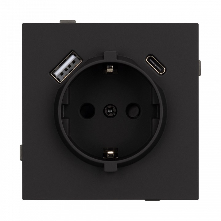 Розетка 2хusb type a и c без рамки arlight sct-tendo 054607