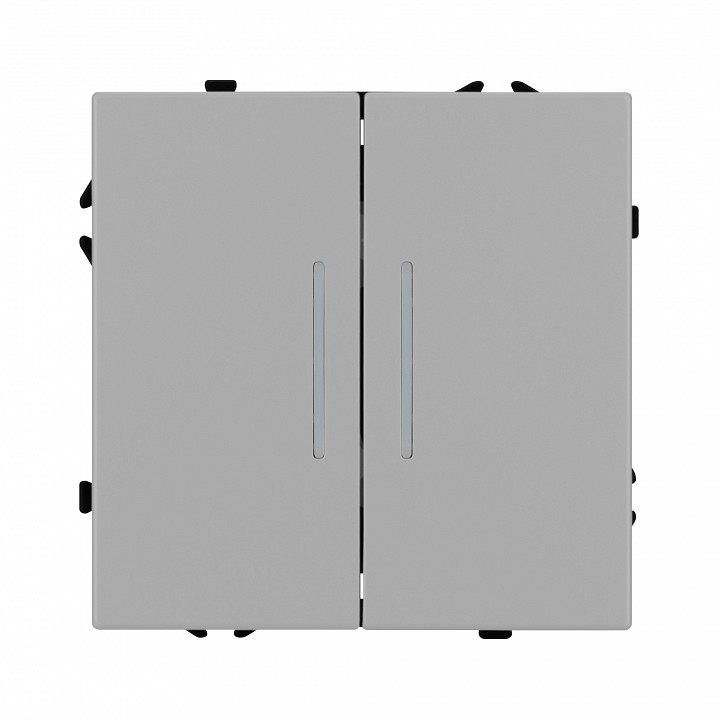 Выключатель двухклавишный с подсветкой без рамки arlight swt-nobe 059418