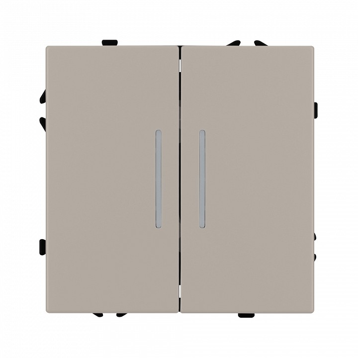 Выключатель проходной двухклавишный с подсветкой без рамки arlight swt-nobe 059421