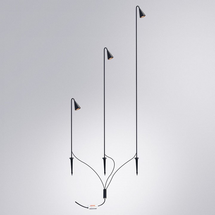 Наземный низкий светильник arte lamp muliphein a1084pa-3bk