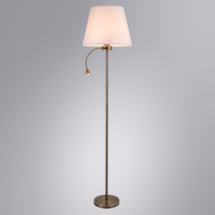 Торшер с подсветкой arte lamp elba a2581pn-2ab