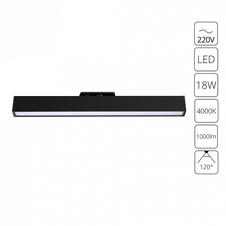 Встраиваемый светильник arte lamp lineetta a4576pl-1bk