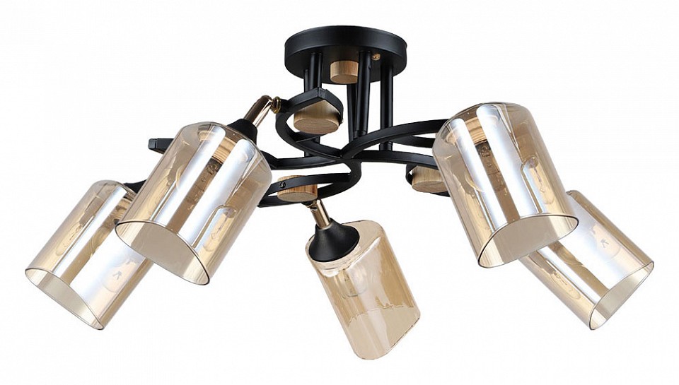 Люстра на штанге arte lamp glamore a5076pl-5bk