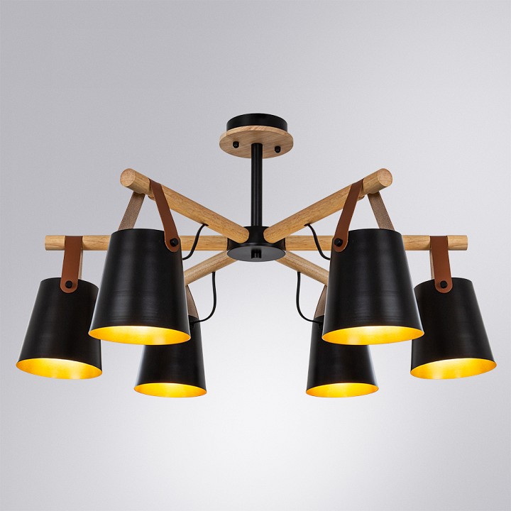 Люстра на штанге arte lamp thomas a7032pl-6bk