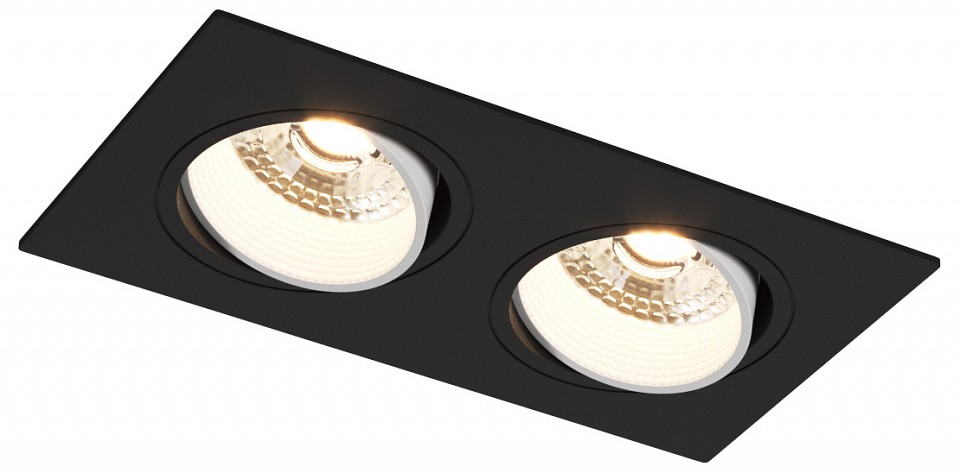 Встраиваемый светильник denkirs rodvig dk3072-bk+wh