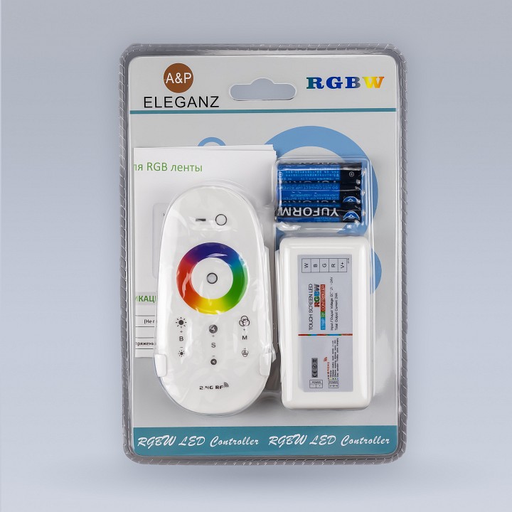 Контроллер-регулятор цвета rgbw с пультом ду eleganz  1007
