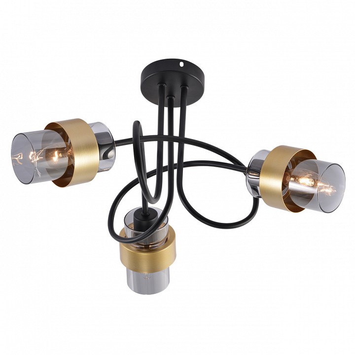 Люстра на штанге escada  1139/3p black/gold