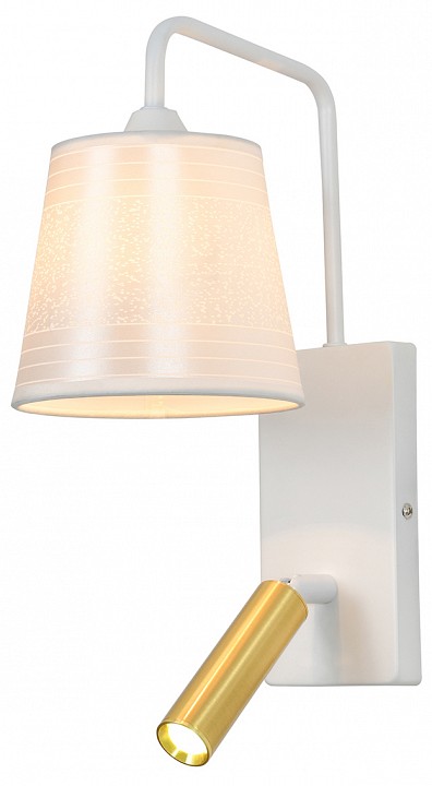 Бра с подсветкой escada 598 598/1a white/brass