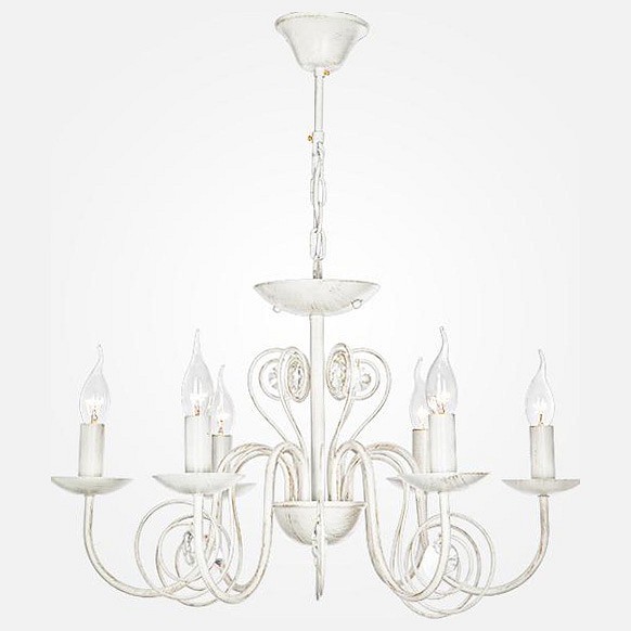 Подвесная люстра eurosvet tomas 60018/6 белый с золотом