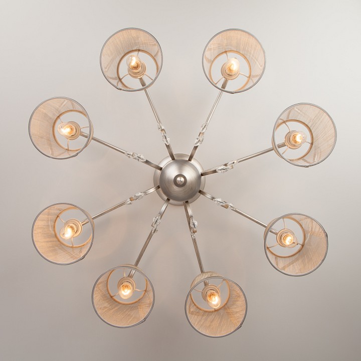 Потолочная люстра eurosvet liona 60065/8 серебро