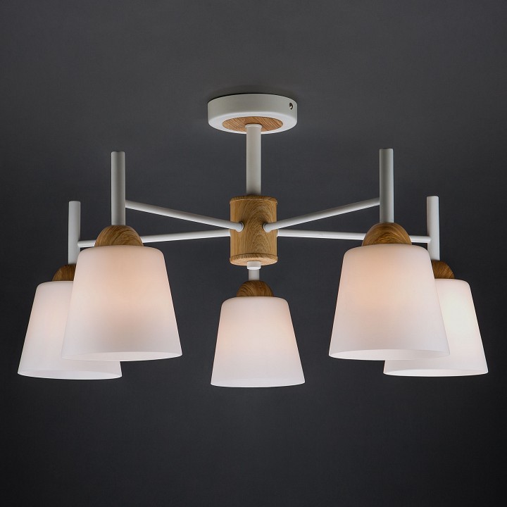 Люстра на штанге eurosvet fresco 70085/5 белый