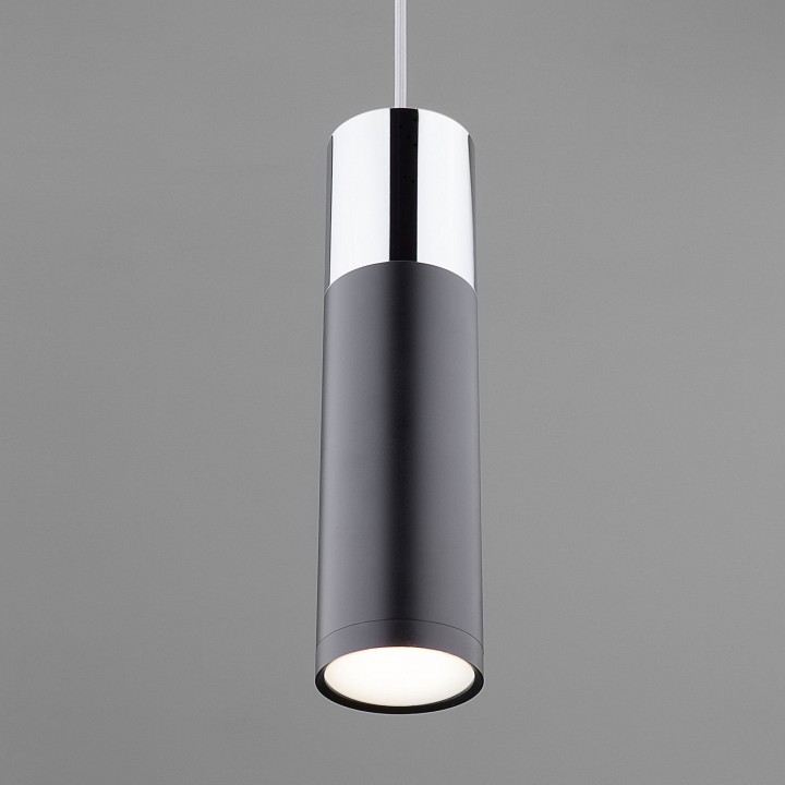 Подвесной светильник eurosvet double topper 50135/1 led хром/черный