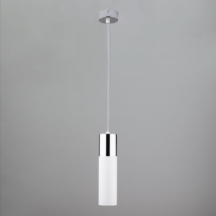Подвесной светильник eurosvet double topper 50135/1 led хром/белый