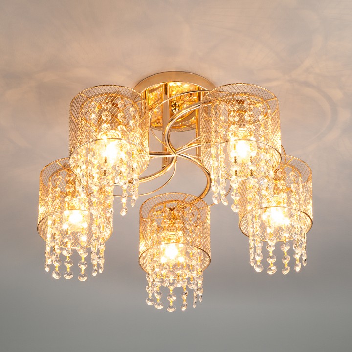 Люстра на штанге eurosvet bonnie 30137/5 золото