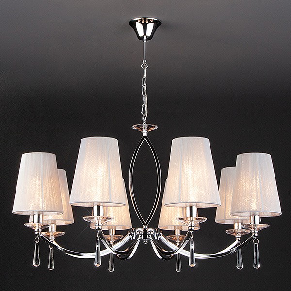 Подвесная люстра eurosvet valery 60079/8 хром