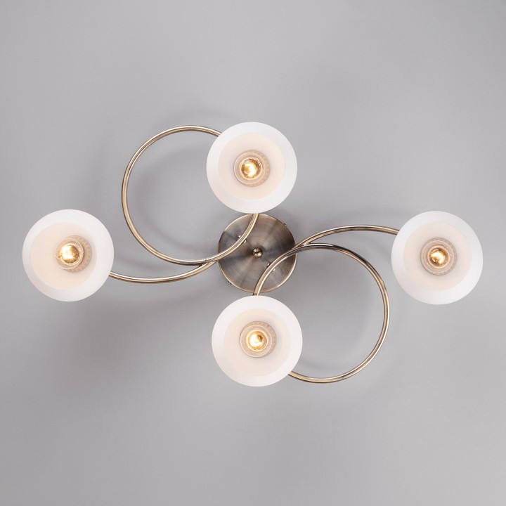 Потолочная люстра eurosvet alba 30144/4 античная бронза