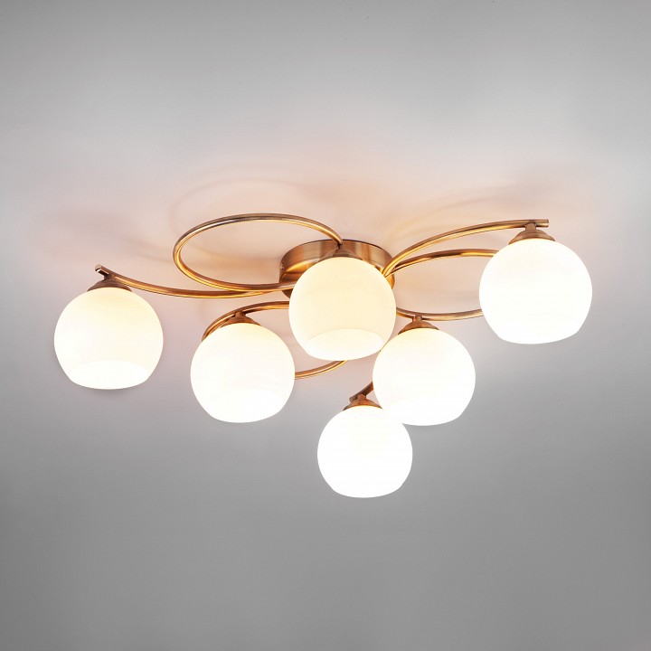 Потолочная люстра eurosvet alba 30144/6 античная бронза