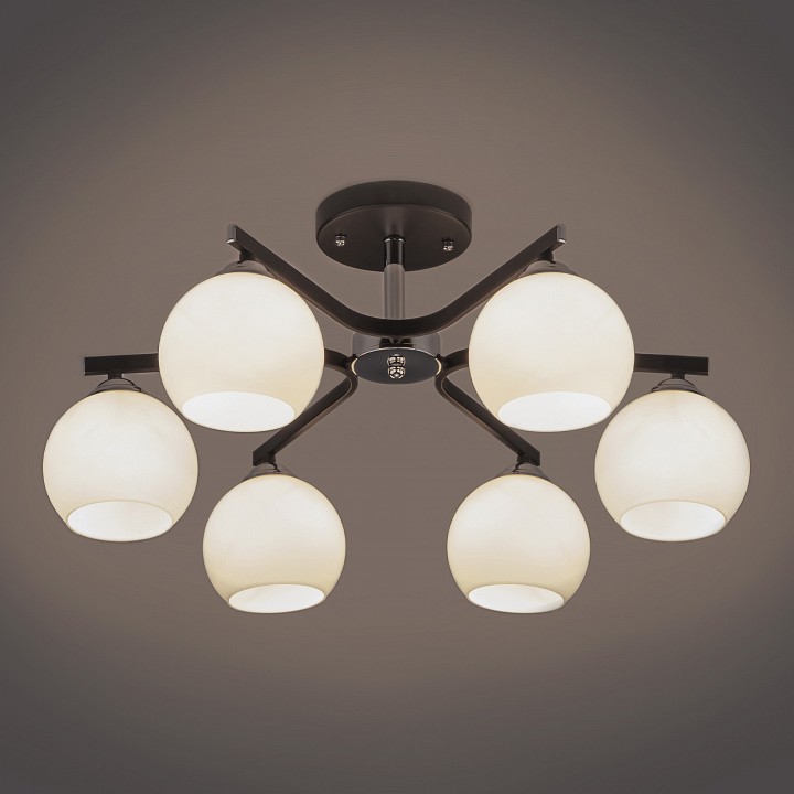 Люстра на штанге eurosvet blasco 30145/6 хром/венге