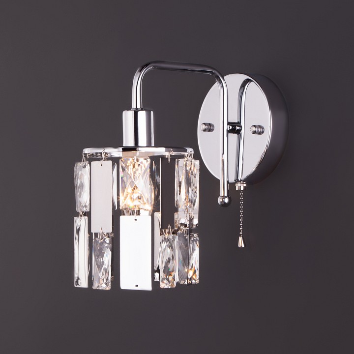 Бра eurosvet scoppio 10101/1 хром/прозрачный хрусталь strotskis