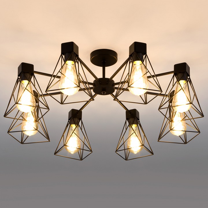 Люстра на штанге eurosvet trappola 70107/8 черный