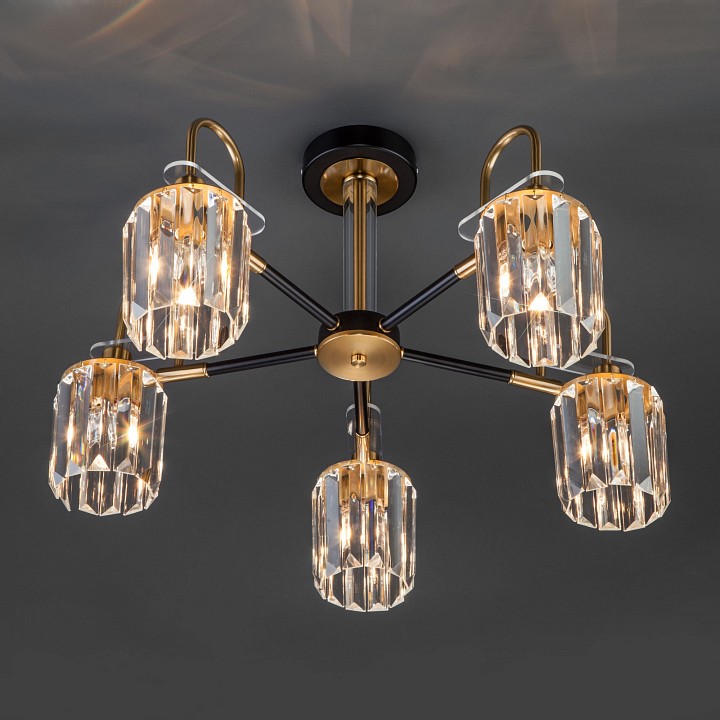 Люстра на штанге eurosvet tenia 70090/5 черный