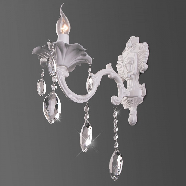 Бра eurosvet veletta 10108/1 белый/прозрачный хрусталь strotskis