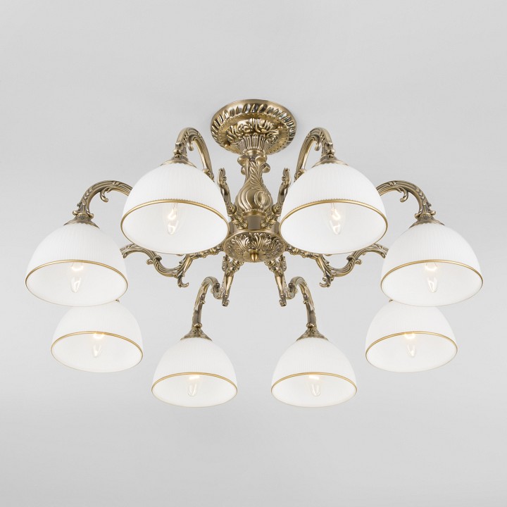 Люстра на штанге eurosvet caldera 60106/8 античная бронза