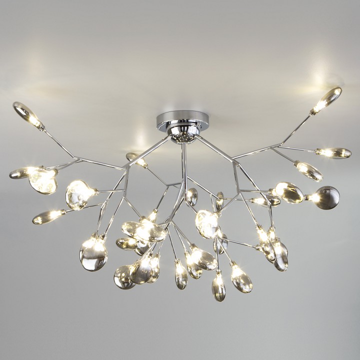 Потолочная люстра bogate's lamella 556 хром / дымчатый