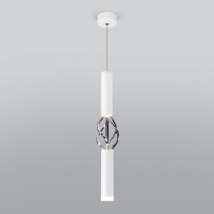 Подвесной светильник eurosvet lance 50191/1 led белый/хром