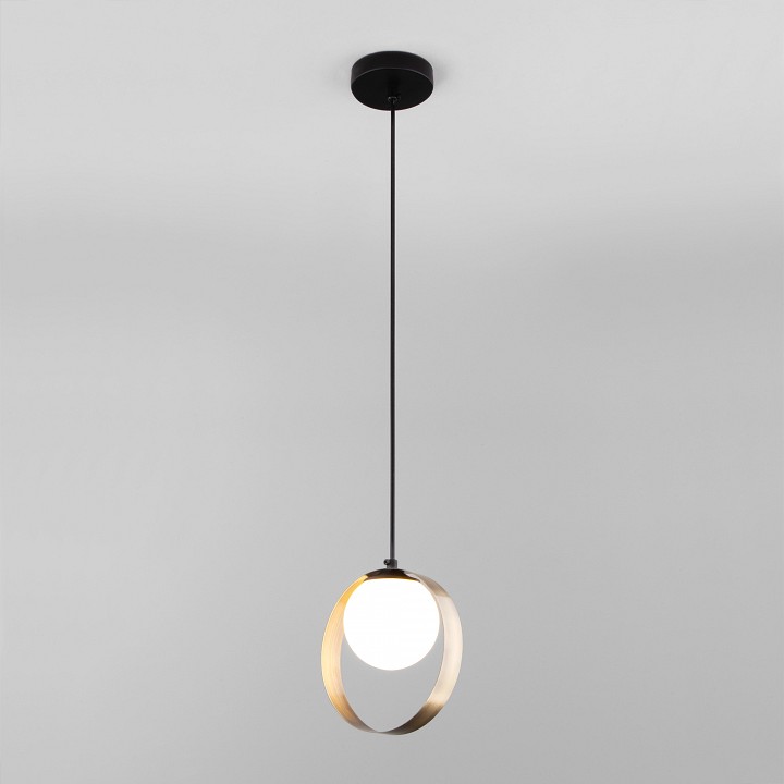 Подвесной светильник eurosvet dublin 50205/1 черный/бронза