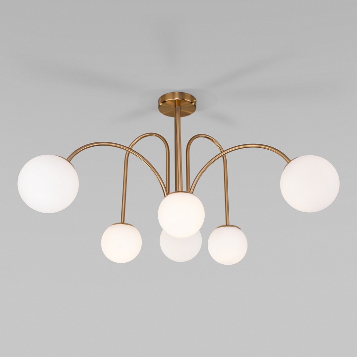 Люстра на штанге eurosvet alix 30177/6 латунь