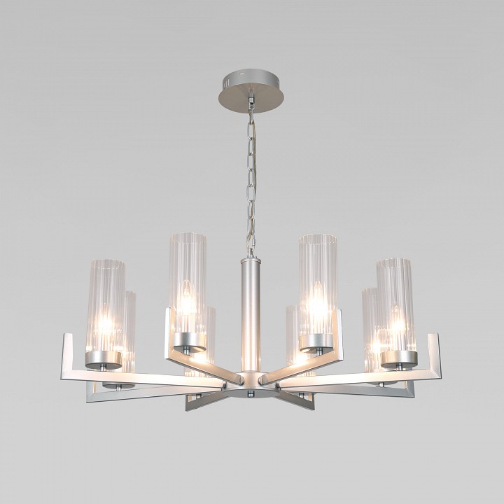 Подвесная люстра eurosvet arganie 60133/8 серебро