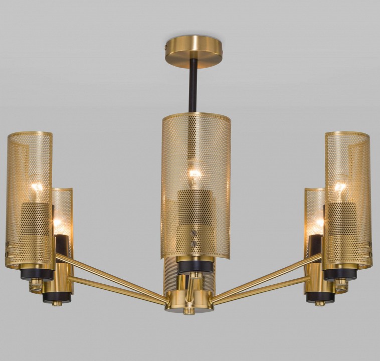 Люстра на штанге eurosvet grino 70139/6 латунь