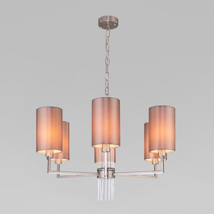 Подвесная люстра eurosvet soffio 60134/6 никель