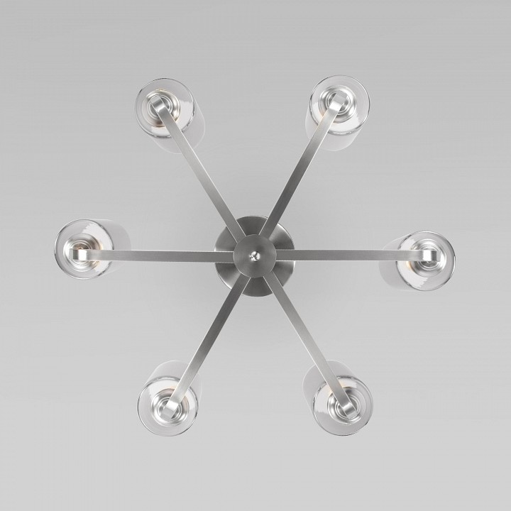 Люстра на штанге eurosvet defi 60138/6 сатин-никель