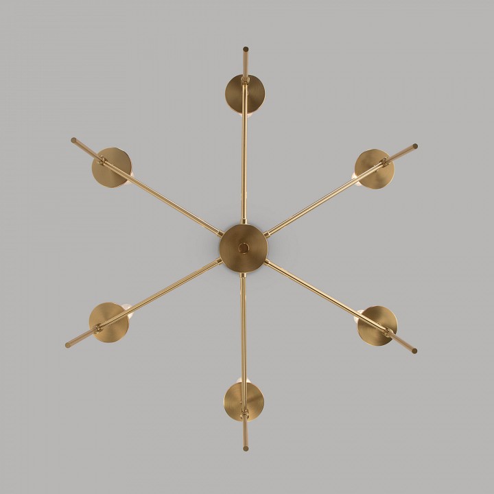 Люстра на штанге eurosvet anders 60142/6 латунь