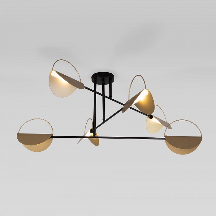 Потолочная люстра eurosvet grazia 70148/6 черный/золото