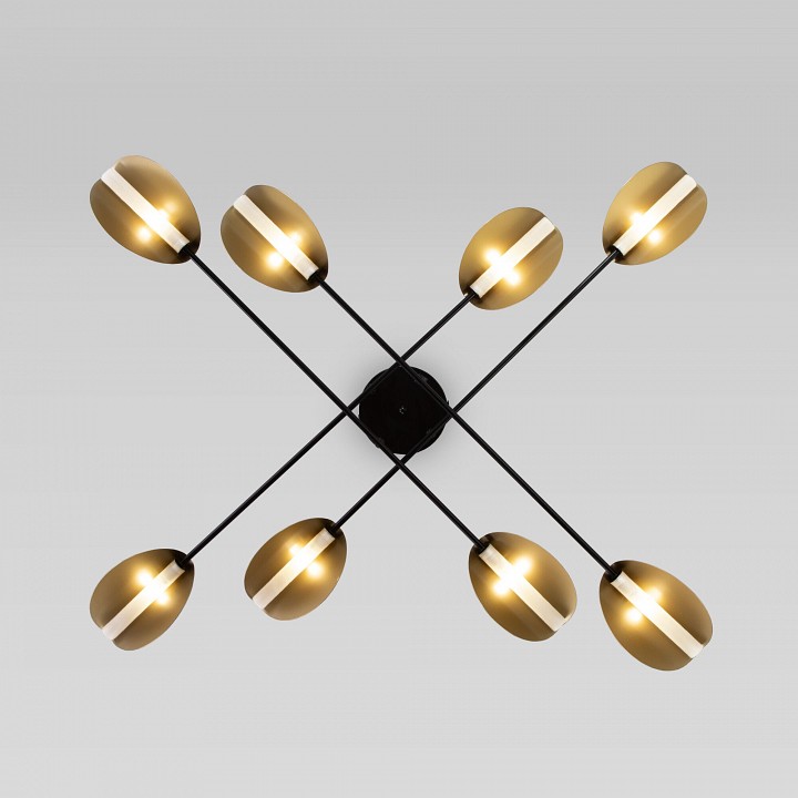 Потолочная люстра eurosvet grazia 70148/8 черный/золото