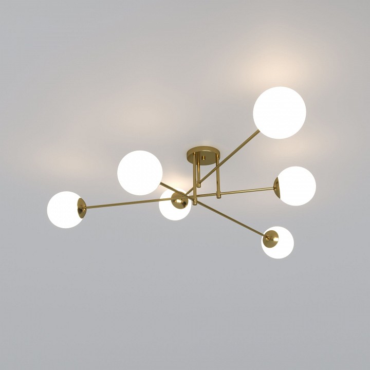 Потолочная люстра eurosvet netz 30181/6 латунь