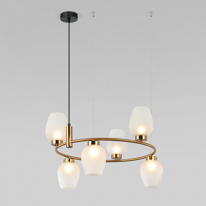 Подвесная люстра eurosvet alva 30183/6 латунь