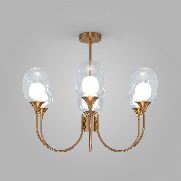 Люстра на штанге eurosvet spritz 70217/6 латунь