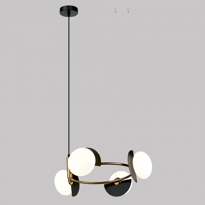 Подвесная люстра eurosvet moity 70150/4 черный/латунь