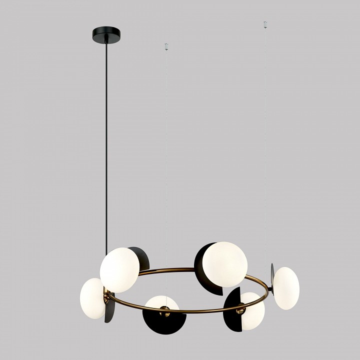 Подвесная люстра eurosvet moity 70150/6 черный/латунь
